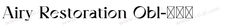 Airy Restoration Obl字体转换